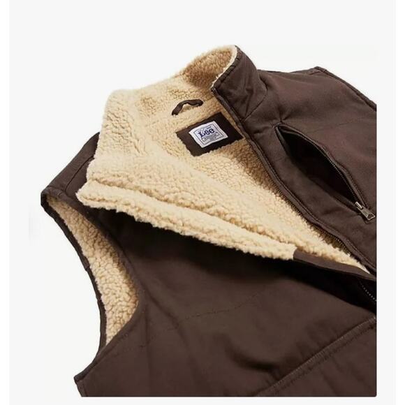 NWT Lee MEN'S SHERPA LINED WORKWEAR CANVAS , BROWN,XXL - Picture 9 of 9